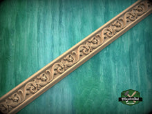 Load image into Gallery viewer, Sophisticated Carved Wooden Moulding for Room Zoning, 40" Decorative wooden moulding for cornices and friezes, 1 pc, Unpainted