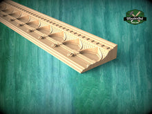 Load image into Gallery viewer, Architectural Carved Neo Gothic Tracery Cornice - Classical Crown Molding, 40", 1 pc, Unpainted, Carved Baguette, Gothic Style Molding