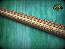 Load image into Gallery viewer, Elegant Carved Wood Crown Moulding – Egg & Dart and Fluted Design, 40" Symmetrical Design Moulding, 1 pc, Unpainted, Carved Baguette