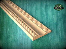 Load image into Gallery viewer, Elegant Beaded and Twisted Rope Wood Moulding – Versatile Accent, 40" , 1 pc, Unpainted, Decorative Moulding Trim, Furniture Moulding
