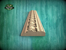Load image into Gallery viewer, Egg and Dart Acanthus Leaf Carved Moulding - Antique Revival, 40" Elegant Wood Detail, 1 pc, Unpainted, Carved Moulding