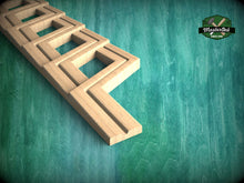 Load image into Gallery viewer, Modern Wooden Molding - Geometric Minimalism for Interiors, 40" Natural Wood Molding with Geometric Shapes, 1 pc, Unpainted, Carved Baguette