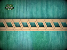 Load image into Gallery viewer, Modern Wooden Molding - Geometric Minimalism for Interiors, 40" Natural Wood Molding with Geometric Shapes, 1 pc, Unpainted, Carved Baguette