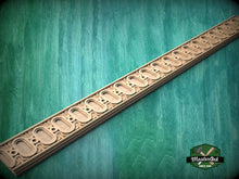 Load image into Gallery viewer, Art Nouveau Inspired Carved Wood Molding - Nature's Rhythm in Home Decor, 40" Flowing Lines for Artistic Decor, 1 pc, Unpainted, Baguette