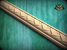 Load image into Gallery viewer, Complex Weave Pattern Wood Moulding – Textural Elegance,  40"  Intricate Weaving Detail, 1 pc, Unpainted, Baguette