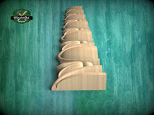 Load image into Gallery viewer, Traditional Flower and Egg Pattern Wood Moulding - Classic Decor, 40" Versatile Wood Trim, 1 pc, Unpainted, Carved Baguette