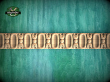 Load image into Gallery viewer, Triple Knot Ovale Molding - Classic Meets Modern Wood Decor, 40", 1 pc, Unpainted, Unique Architectural Detail, Carved Baguette