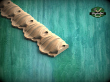 Load image into Gallery viewer, Wave-Patterned Wood Moulding – Elegant Eco-Friendly Decor, 40" Symmetrical Design Trim, 1 pc, Unpainted, Baguette