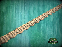 Load image into Gallery viewer, Wave-Patterned Wood Moulding – Elegant Eco-Friendly Decor, 40" Symmetrical Design Trim, 1 pc, Unpainted, Baguette