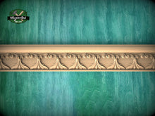 Load image into Gallery viewer, Symphonic Leaf Garland Moulding - Baroque Inspired Decor , 40" Classic & Modern Decor, 1 pc, Unpainted, Wood Carved Baguette