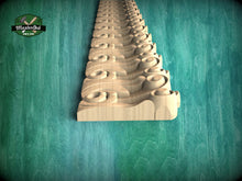 Load image into Gallery viewer, Renaissance Scroll and Acanthus Molding - Artisanal Architectural Trim, 40" Timeless Scrollwork Detail, 1 pc, Unpainted, Carved Baguette