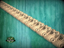 Load image into Gallery viewer, Renaissance Scroll and Acanthus Molding - Artisanal Architectural Trim, 40" Timeless Scrollwork Detail, 1 pc, Unpainted, Carved Baguette