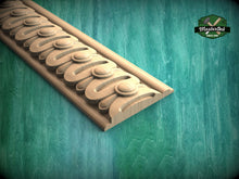 Load image into Gallery viewer, Classic Beaded Oval Wood Moulding – Decorative Wooden Trim,  40" Elegant Wood Detail, 1 pc, Unpainted, Baguette