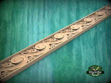 Load image into Gallery viewer, Blossom Wave Carved Wood Molding - Nature-Inspired Decor, 40", 1 pc, Unpainted, Unique Architectural Detail, Carved Baguette
