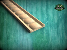 Load image into Gallery viewer, Oval Pattern Wood Moulding – Elegant Wall Accent, 40" classical wood cabinet moulding, 1 pc, Unpainted, Decorative Carved Baguette