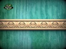 Load image into Gallery viewer, Classic Foliate Scrollwork Molding - Artisan Crafted Detail, 40" Classic & Modern Decor, 1 pc, Unpainted, Wood Carved Baguette