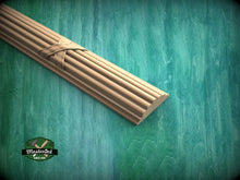 Load image into Gallery viewer, Customizable Reed & Ribbon Wood Molding - Classic Elegance, 40" Versatile Wood Trim, 1 pc, Unpainted, Carved Baguette