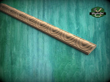 Load image into Gallery viewer, Bead & Reel Carved Wooden Moulding – Elegant Decor Trim, 40" Elegant Wood Detail, 1 pc, Unpainted, Carved Baguette