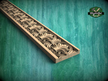 Load image into Gallery viewer, Rococo-Inspired Carved Wood Molding – Luxurious Ornamentation, 40" , 1 pc, Unpainted, Rectangular Wooden Baguette, Furniture Moulding