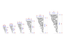 Load image into Gallery viewer, Acanthus Leaf Baroque Wood Corbel - Classical Artistry, Unpainted, Decorative Carved Wooden Corbel, Home Wall Embellishments