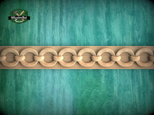 Load image into Gallery viewer, Continuous Ring Chain Moulding - Modern and Traditional Decor , 40" Classic & Modern Decor, 1 pc, Unpainted, Wood Carved Baguette