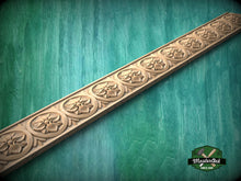 Load image into Gallery viewer, Classic Carved Wood Molding – Symmetrical Rosette Design,  40" , 1 pc, Unpainted, Hardwood Rosette Detail, Furniture Moulding