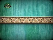 Load image into Gallery viewer, Greek Revival Wood Trim – Classical Acanthus Leaf Carved Moulding, 40" Ornate molding panel, Carved wooden Baguette, wood trim for interiors