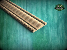 Load image into Gallery viewer, Classic Fluted Wood Moulding – Elegant Carved Baguette Trim,  40" , 1 pc, Unpainted, Wooden Baguette, Furniture Moulding