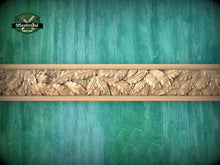 Load image into Gallery viewer, Lush Laurel Leaf Garland Molding - Elegant Natural Decor, 40" Symbolic Architectural Detail, 1 pc, Unpainted, Carved Baguette