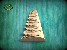 Load image into Gallery viewer, Baroque Style Cascade Molding - Ornate Architectural Element, 40" Decorative wooden moulding , 1 pc, Unpainted, Wood Baguette