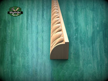 Load image into Gallery viewer, Egg & Dart Elegant Carved Wood Moulding - Vintage-Inspired Carved Baguette for Luxurious Interiors, 40" classical wood cabinet moulding