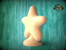 Load image into Gallery viewer, Enchanted Star Wooden Newel Cap - Perfect for Staircase Elegance or Children’s Bed Finial, 1pc, Ornate Decorative Newel Post Wooden Finial