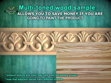 Load image into Gallery viewer, Elegant Leaf Scroll Molding - Classic Fleur-de-Lis Design, 40" Decorative wooden moulding for cornices and friezes, 1 pc, Unpainted