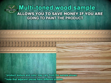 Load image into Gallery viewer, Elegant Carved Wood Crown Moulding – Egg & Dart and Fluted Design, 40" Symmetrical Design Moulding, 1 pc, Unpainted, Carved Baguette