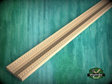 Load image into Gallery viewer, Elegant Carved Wood Crown Moulding – Egg & Dart and Fluted Design, 40" Symmetrical Design Moulding, 1 pc, Unpainted, Carved Baguette