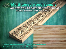 Load image into Gallery viewer, Revival Carved Wood Moulding with Fleur-de-Lis Accent, 40" Elegant Wood Detail, 1 pc, Unpainted, Carved Moulding