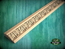 Load image into Gallery viewer, Classic Acanthus Rhythm Moulding - Greek Revival, 40" Elegant Wood Detail, 1 pc, Unpainted, Carved Baguette