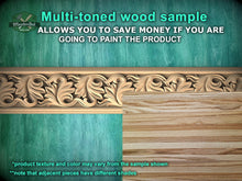 Load image into Gallery viewer, Elegant Leaf Waltz Wood Moulding - Artistic Carved Detail for Rustic and Classic Decor, 40" Ornate molding panel, Carved wooden Baguette