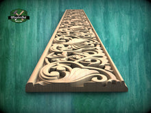 Load image into Gallery viewer, Baroque Heart Scroll Wood Molding – Classic Ornate Carved Design, 40", 1 pc, Unpainted, Baguette