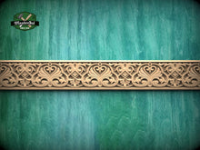 Load image into Gallery viewer, Baroque Heart Scroll Wood Molding – Classic Ornate Carved Design, 40", 1 pc, Unpainted, Baguette