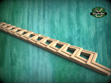 Load image into Gallery viewer, Modern Wooden Molding - Geometric Minimalism for Interiors, 40" Natural Wood Molding with Geometric Shapes, 1 pc, Unpainted, Carved Baguette