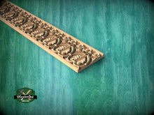 Load image into Gallery viewer, Ornate Swirl Acanthus Molding – Classic Wood Carved Design, 40", 1 pc, Unpainted, Baguette