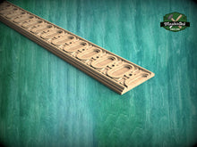 Load image into Gallery viewer, Art Nouveau Inspired Carved Wood Molding - Nature's Rhythm in Home Decor, 40" Flowing Lines for Artistic Decor, 1 pc, Unpainted, Baguette