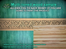 Load image into Gallery viewer, Intricate Celtic Knot Wood Moulding – Wood Carved Design, 40", 1 pc, Unpainted, Baguette