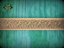 Load image into Gallery viewer, Intricate Celtic Knot Wood Moulding – Wood Carved Design, 40", 1 pc, Unpainted, Baguette