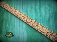 Load image into Gallery viewer, Timeless Celtic: Interwoven Wood Moulding – Wood Carved Design, 40" Celtic Style Wood Trim, 1 pc, Unpainted, Baguette