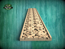 Load image into Gallery viewer, Timeless Celtic: Interwoven Wood Moulding – Wood Carved Design, 40" Celtic Style Wood Trim, 1 pc, Unpainted, Baguette