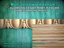 Load image into Gallery viewer, Traditional Flower and Egg Pattern Wood Moulding - Classic Decor, 40" Versatile Wood Trim, 1 pc, Unpainted, Carved Baguette