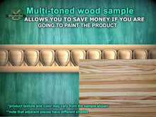 Load image into Gallery viewer, Contoured Shield Pattern Molding - Symmetrical Wood Elegance, 40" Classic & Modern Decor, 1 pc, Unpainted, Shield-Shaped Carved Baguette