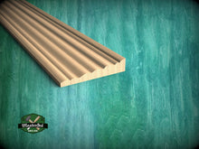 Load image into Gallery viewer, Elegant Wavy Natural Wood Base Moulding - Versatile Trim for Home Decor, 40" wooden moulding for cornices , 1 pc, Unpainted, Baguette